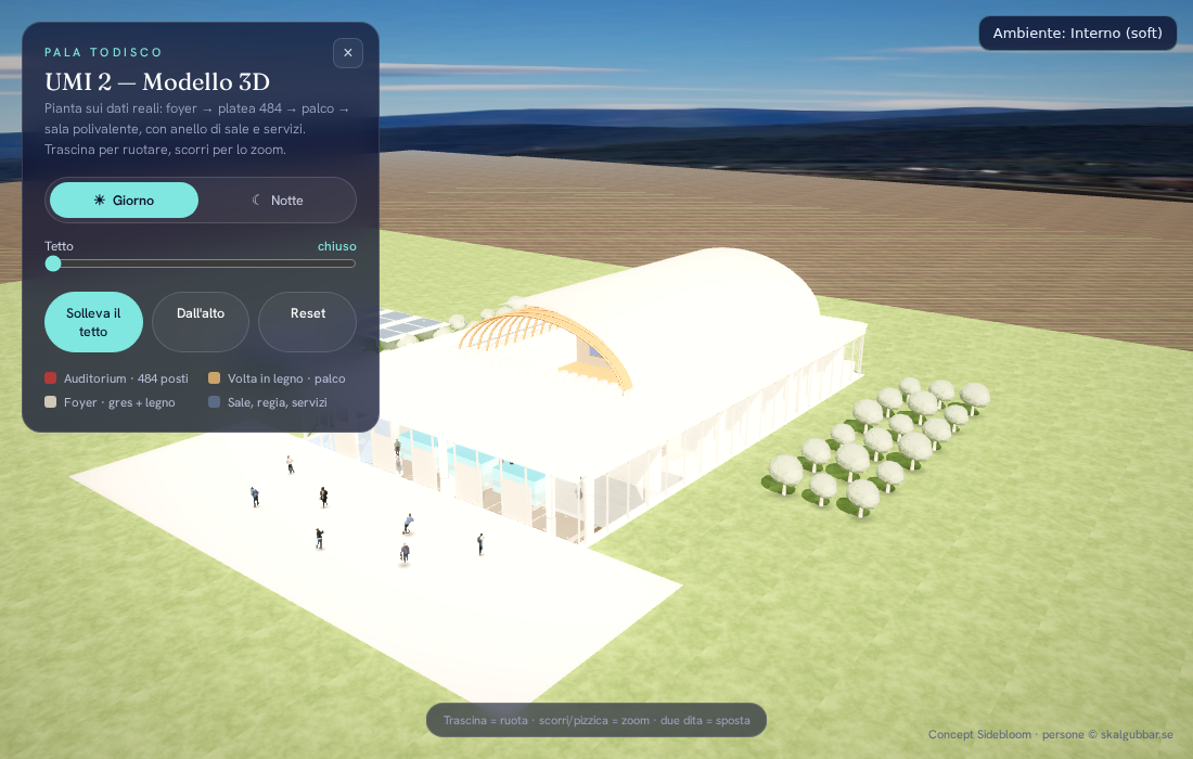 Anteprima del modello 3D del Pala Todisco