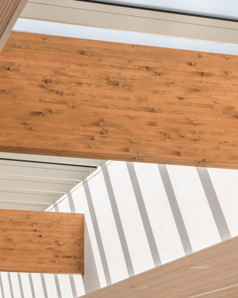 Lucernario e legno lamellare