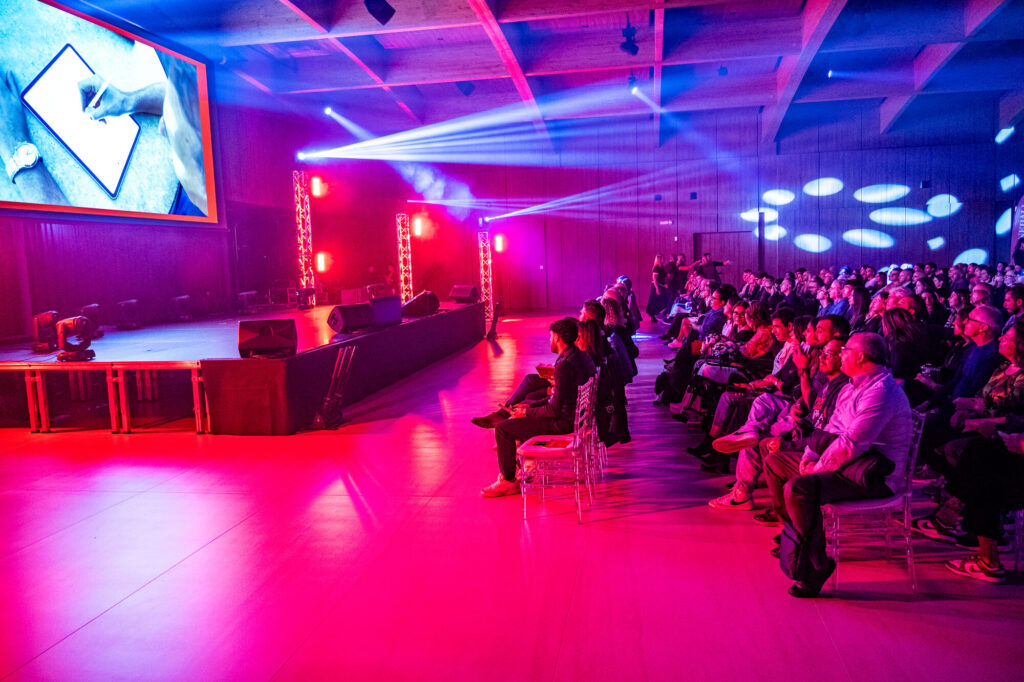 Il palco durante uno spettacolo